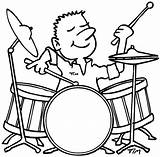Drum Set Coloring Page  Musical Instruments Pages Slide sketch template