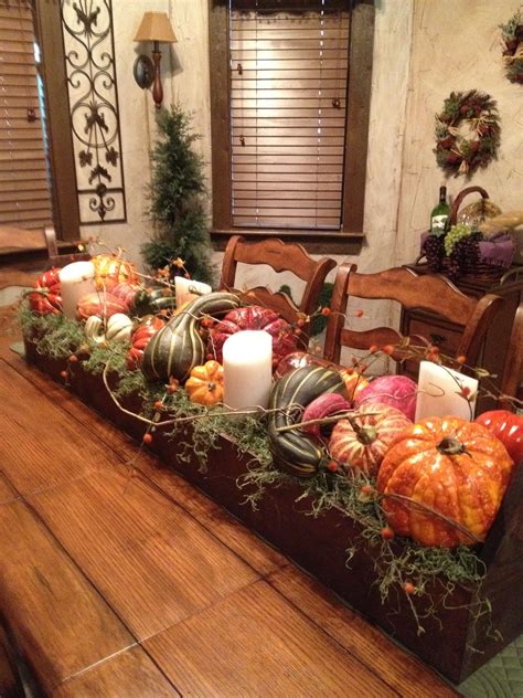 Fall Pumpkin Centerpiece Fall Pumpkin Centerpieces, Table Centerpieces, Table Decorations, Happy ...