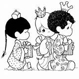 為孩子的色頁 Three Kings Precious Moments coloring Pages sketch template