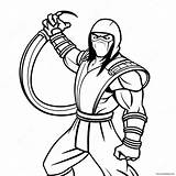 Scorpion Mortal Kombat Classic Costume Coloring Page 14201 11176 sketch template