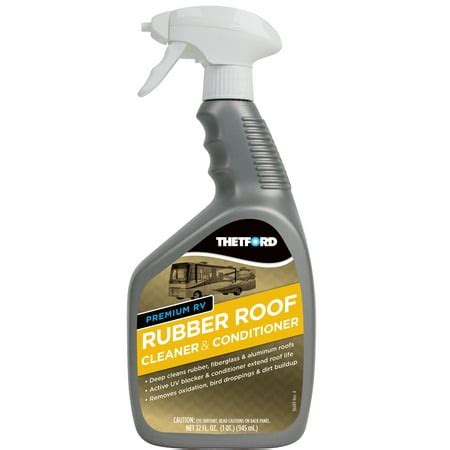 Premium RV Rubber Roof Cleaner & Conditioner - Non-Toxic / Non-Abrasive RV Roof Treatment - 32 ...