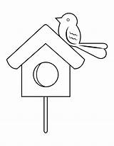 Free Birdhouse Coloring Pages sketch template