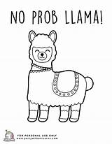Cute Printable Llama Coloring Page sketch template