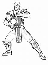 Mortal Kombat Scorpion Coloring Pages sketch template