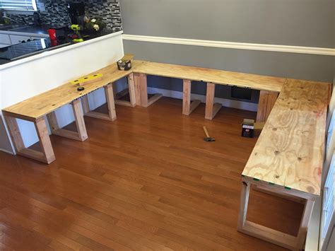 He Used 1/2" Plywood For The Seats | This DIY Dining Booth Is Easy And ...