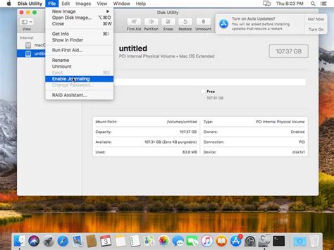 Mac OS Extended (Journaled) - Enable Journaling