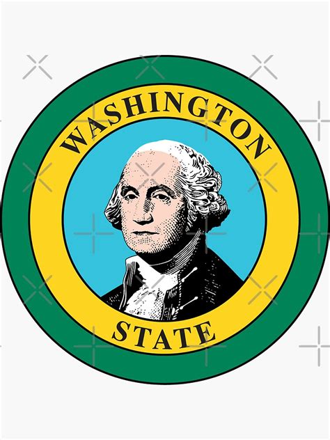 "Washington State Flag Roundel" Sticker for Sale by TuscanRadar | Redbubble