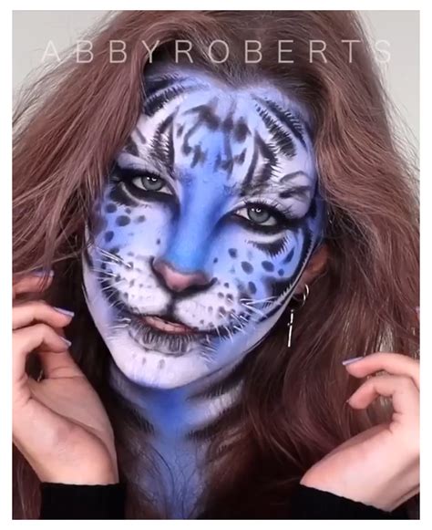 TIGER INSPIRED MAKEUP TUTORIAL #tiger #makeup #face #tutorial WOW! This is art! Blue Tiger Inspo ...