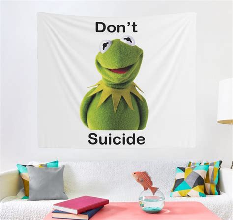 Don't Kermit Suicide Meme Tapestry, College Room & Hostel Dorm Decor ...