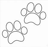 Paw Print Coloring Pages sketch template