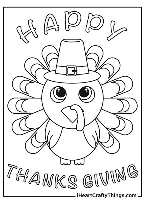 Cute Thanksgiving Turkey Coloring Pages (Updated 2021)