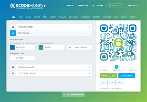 QrCode Monkey: the 100% free QR code generator