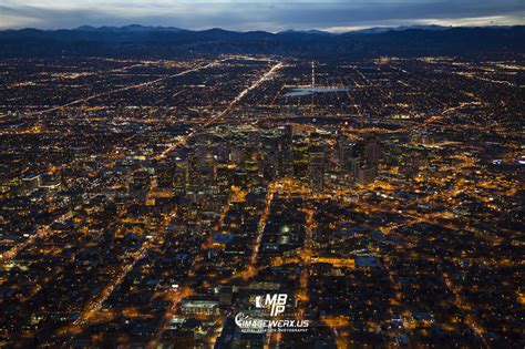 Denver Night Aerial 6380 - ImageWerx Aerial & Aviation Photography