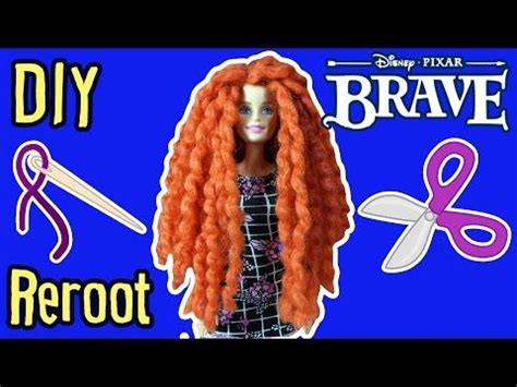 DIY - Disney Brave Merida Hair with Barbie Doll - How to Make Yarn Reroot - Making Kids Toys ...