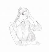 ArtStation  IU Fan Art Drawing Process sketch template