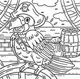 Pirate Parrot Coloring Page For Kids 27584383 Vector Art At Vecteezy sketch template