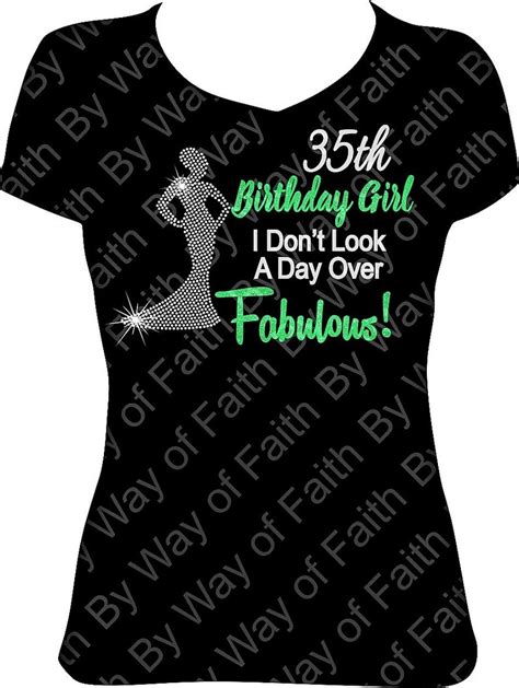 BIRTHDAY GIRL Bling Rhinestone / Glitter T-Shirt Gifts for | Etsy