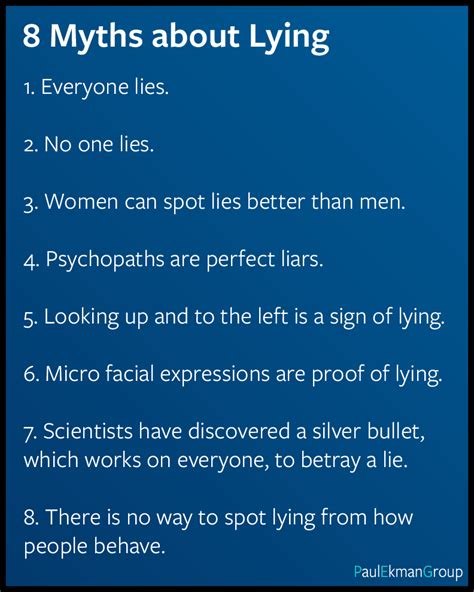 8 Myths about Lying | Lying Facts | Paul Ekman Group