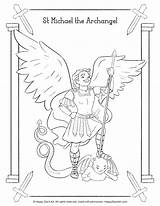 Saint Michael  Diocesan sketch template
