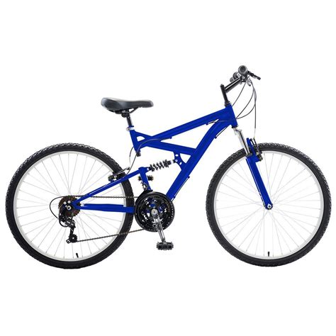 Dual Suspension Mountain Bike, 26 in wheels, 18 in frame, Men's Bike, Blue - Walmart.com