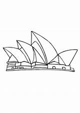 Sydney Opera House Drawing Sketch Coloring Page sketch template
