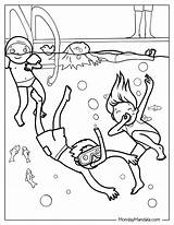 20 Swimming Coloring Pages Free PDF Printables  pages sketch template