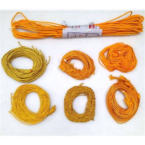 Thali Kayiru Thali Rope Cotton Glitter Nylon Gold Varieties Pieces ...