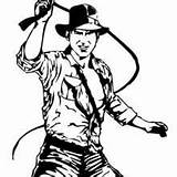 Indiana Jones And His leather whip coloring Pages  Hellokidscom sketch template