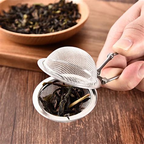 Stainless Steel Sphere Mesh Tea Infuser Ball Shape Tea Pot Infuser Filter Loose Tea Leaves ...