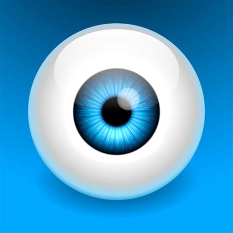 Premium Vector | Realistic care blue eye logo design.