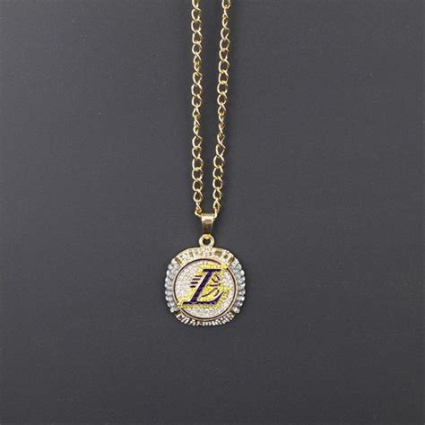 Laker Champion NBA Necklace Lakers Lebron James Champion - Etsy