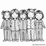 Pajama Party Coloring Pages For Kids sketch template
