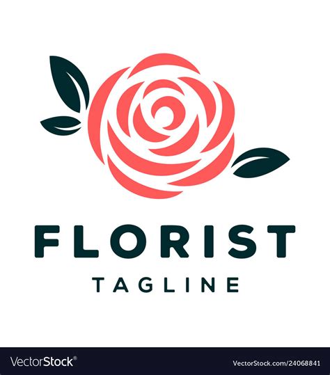 Florist logo design inspiration Royalty Free Vector Image