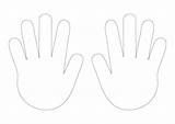 Hands Coloring Page sketch template