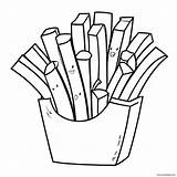 French Fries Coloring Page 62203 49223 sketch template