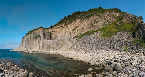 Columnar Landscape of Cape Stolbchaty on Kunashir Island · Russia ...