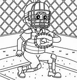 Baseball Catcher Coloring Page For Kids 50137389 Vector Art At Vecteezy sketch template