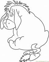 Nervous Eeyore Coloring Page For Kids  Free Printable sketch template