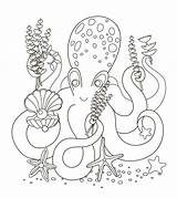 Free Octopus Coloring Pages sketch template