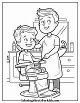 Barber Coloring Pages Free Downloads  Sheets For Kids sketch template