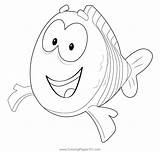 Happy Mr Grouper Coloring Page For Kids  Free Bubble Guppies sketch template