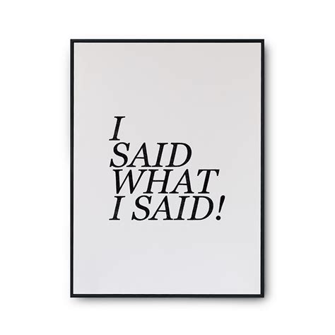 I Said What I Said! | Wall Art | The Happy Factory