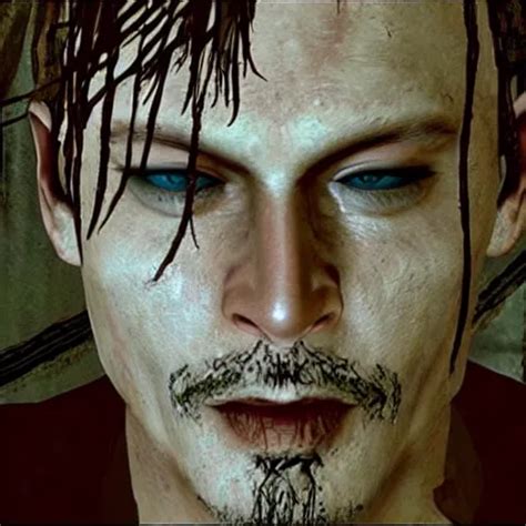 johnny depp in silent hill, ps 1, kojima, gameplay, | Stable Diffusion ...