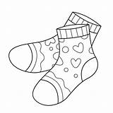 Socks coloring Book For Kids Coloring page Monochrome Black And White  sketch template