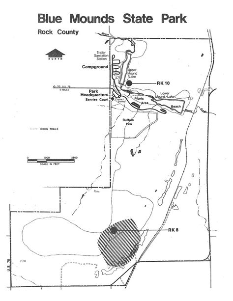 Blue Mounds State Park map (1974) | This map of Blue Mounds … | Flickr