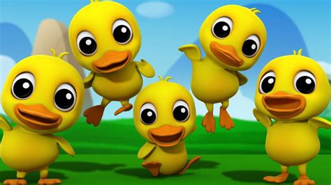 cool Five Little Ducks | 3D Nursery Rhymes | Kids Songs | Children's Music Video by Farmees ...