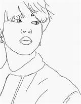 Jimin Coloring Pages sketch template