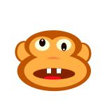 Monkey head vector clip art | Free SVG