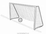 Football Net Coloring Page sketch template