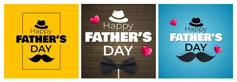 Happy Father's Day Background collection set. Poster, flyer or greeting ...